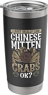 I love Chinese Mitten Crab Stainless Steel Insulated Tumbler