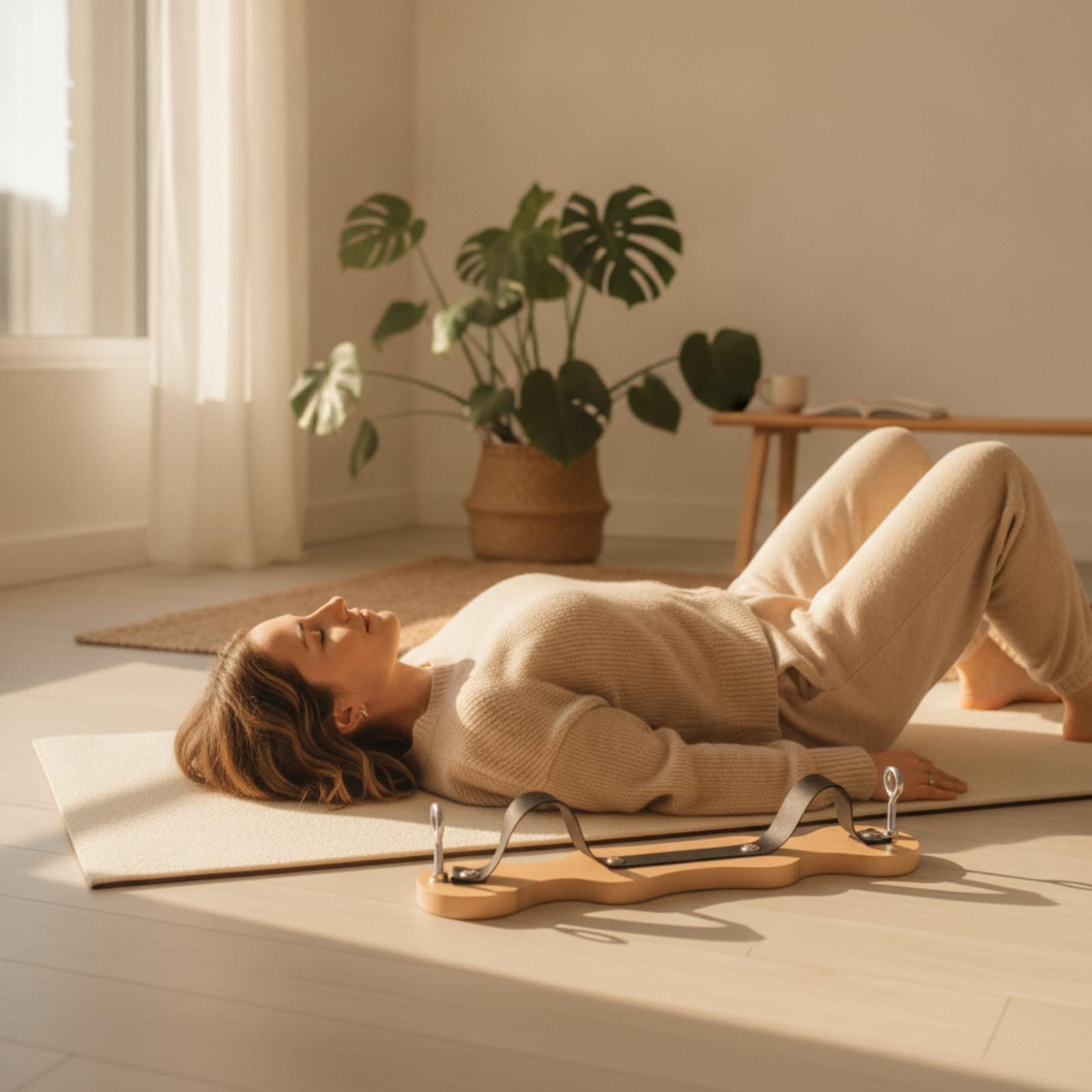 Tavola Correttiva con Cinghia Resistente Attrezzo Ergonomico Balance Board per Istruttori, Principianti, Palestra, Casa