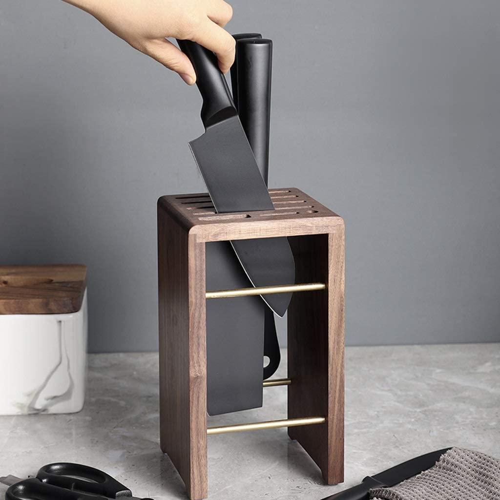 Bloque Cuchillos Cocina Soporte for Cuchillos De Madera Maciza, Soporte for Bloque De Cuchillos De Madera, Estante for Cuchillos Transpirable Seco, Marco De Cocina(B)