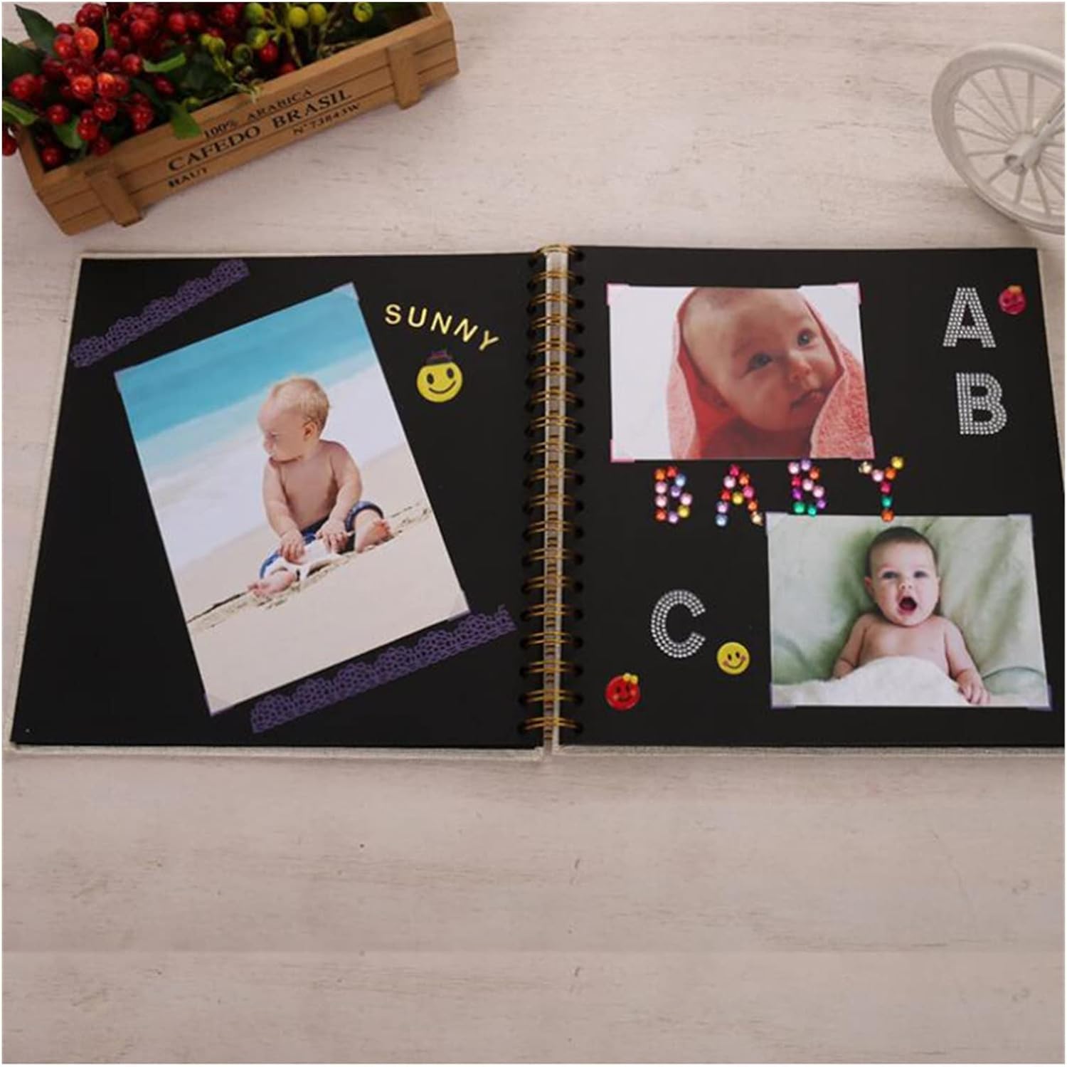 Photo Albums Paper Photo Album De Fotografia Baby Scrapbooking Fotograf Albumu Diy Fotoalbum Photoalbum Kids Memory Book Portafoto Plakboek Album de fotos (Color : Pink)