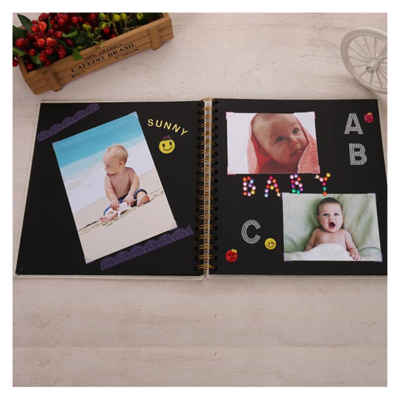 GLigeT Album fotograficzny Papier Album Fotografia Dziecko Scrapbooking Fotograf Albumu DIY Album fotograficzny Album fotograficzny Książka dla dzieci Portfoto Plakboek Album (Kolor: Biały)