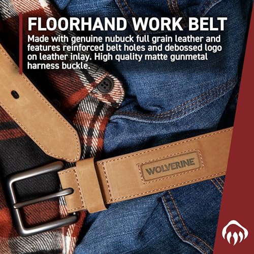 Image of Wolverine Full Grain Leather | Workwear | Heavy Duty | Durable | Everyday | Classic | Casual | Metal Buckle