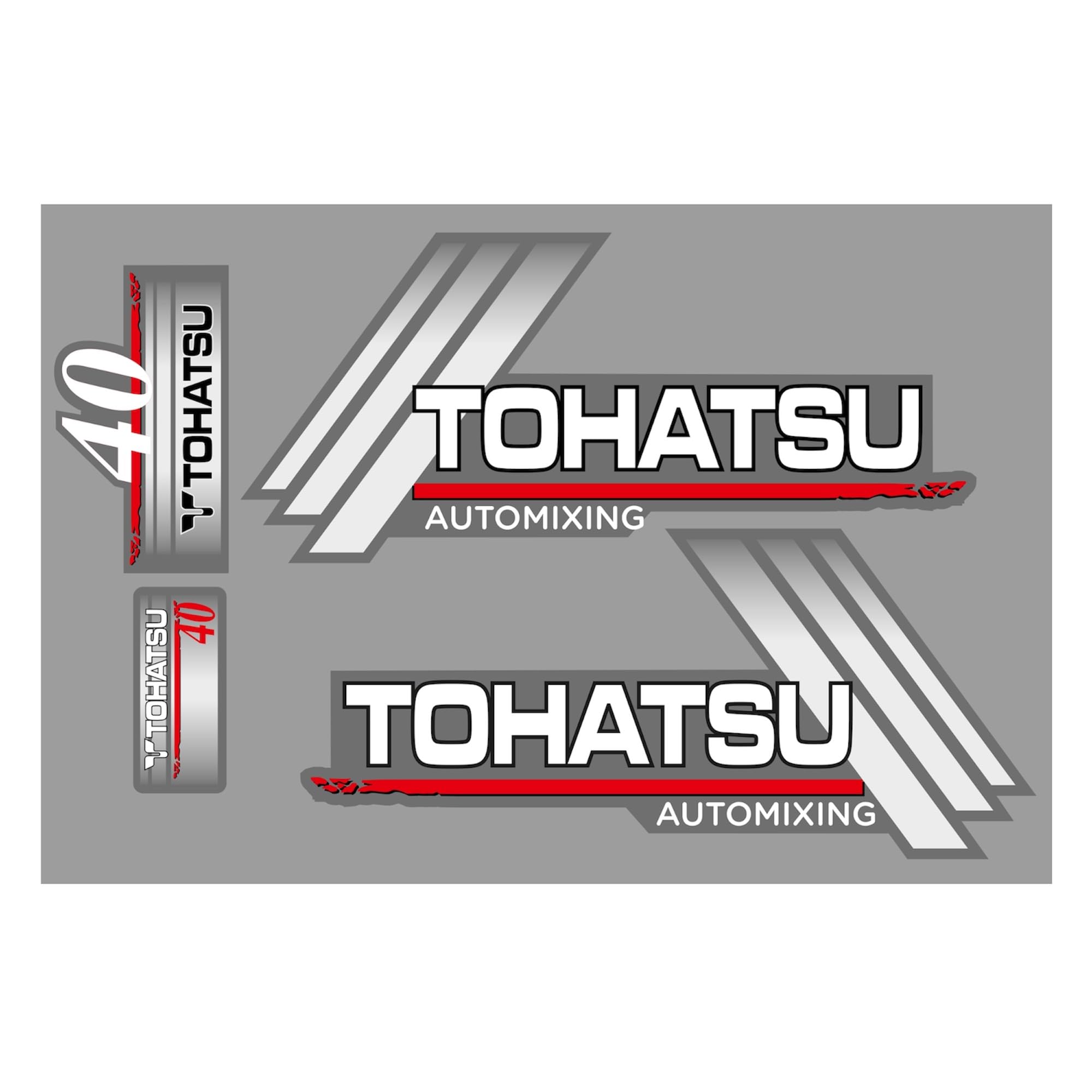 Adesivi compatibili TOHATSU 40CV AUTOMIXING