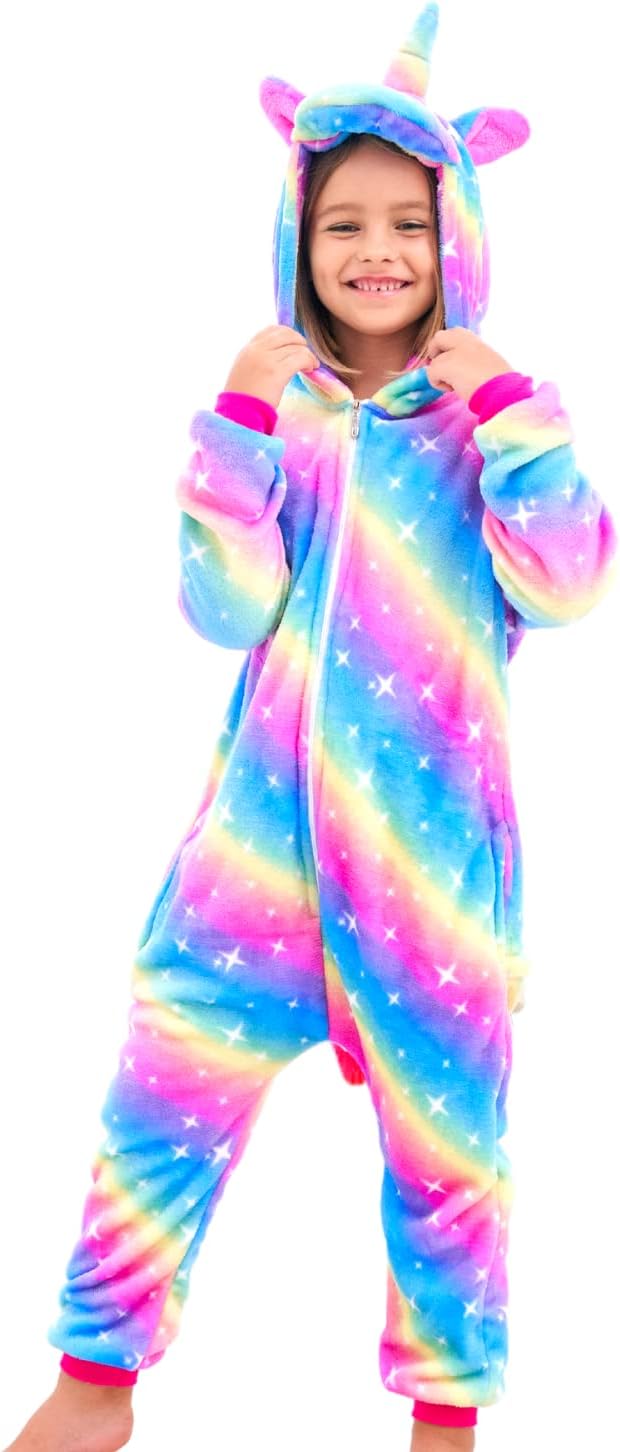 Girls Unicorn Sleepsuit Kids Unicorn Onesie Pyjamas