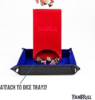 Vista 4 de FanRoll - Torre de dados plegable: rojo, juego de rol, accesorios para Dungeons and Dragons