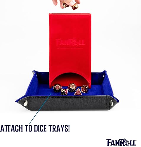 Miniatura 4 de FanRoll - Torre de dados plegable rojo, juego de rol, accesorios para Dungeons and Dragons