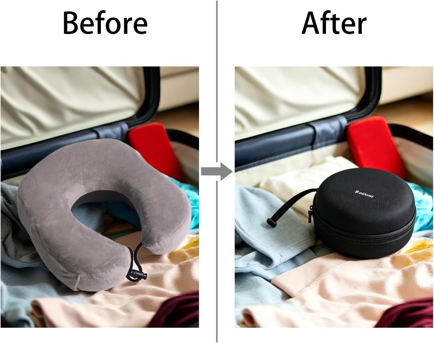 Hard Shell Travel Case for U-Shaped Neck Pillow, Compatible with Napfun SAIREIDER Cirorld FlyHugz, CASE ONLY image 3