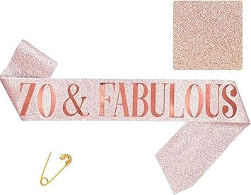 70 & FABULOUS! - 70th Birthday Decorations & Sash - Party Supplies 70 & Fabulous!
