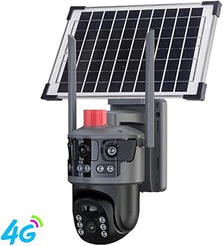 4G/wifi camera solar dual lens camera 4MP high definition pixel motion detection solar 360 panoramic