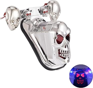 Skull Motorcycle Tail Brake Stop Light LED Turn Lamp for 12V Motorbike Lighting Assemblies