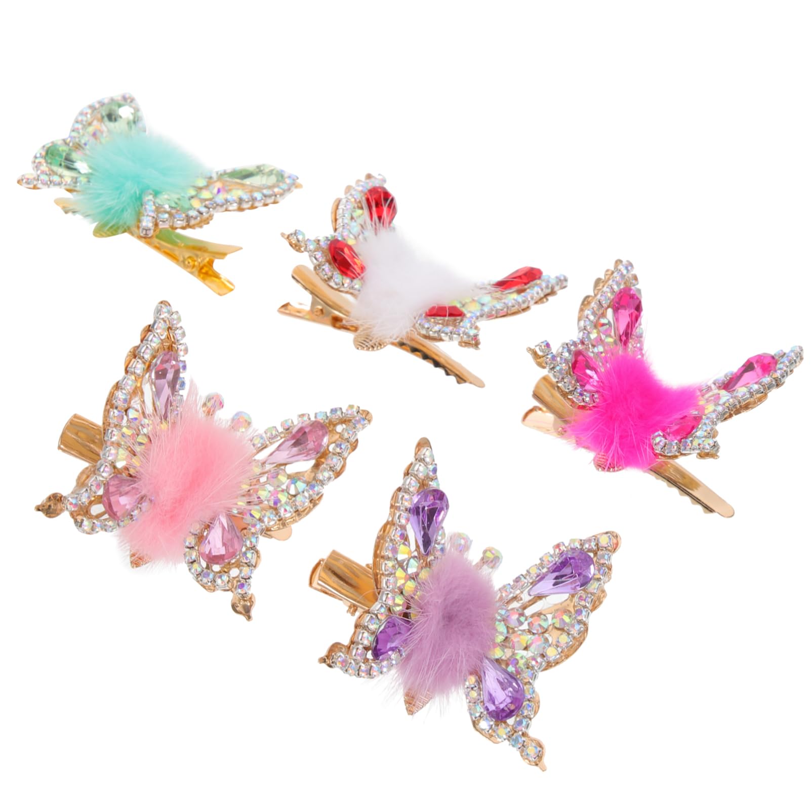 minkissy 20 szt. spinki do włosów motyl stras spinki do włosów motyl spinki do włosów spinki 3D motyl spinki do włosów motyle klipsy do włosów motyl klipsy do włosów dziecko porusza metalowy aksamit