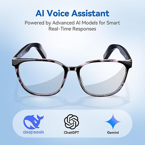 Miniatura 2 de Gafas inteligentes AI para hombres y mujeres – Impulsadas por ChatGPT, Traducción en tiempo real, Gafas Bluetooth con lente fotocromática, Música
