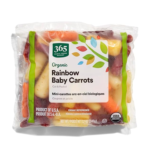365 by Whole Foods Market Organic Rainbow Baby Carrots Cut Peeled 12 oz