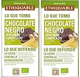 Chocolate Negro con Jengibre Confitado Orgánico, 60% Cacao, 2 x 100g