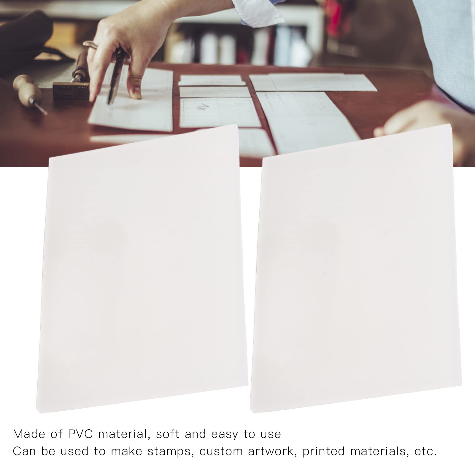 3PCS Rubber Carving Blocks, 5.9 X 3.9 X 0.2in Rubber Stamp Carving Blocks for Crafts