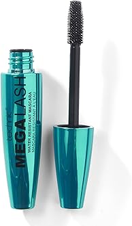 Technic Mega Lash Water Resistant Mascara - Vegan, Ultra Black, Water Resistant, Hard wearing, Smudge-Proof, Lash Building Formula For Volume Glam Lashes - 12ml