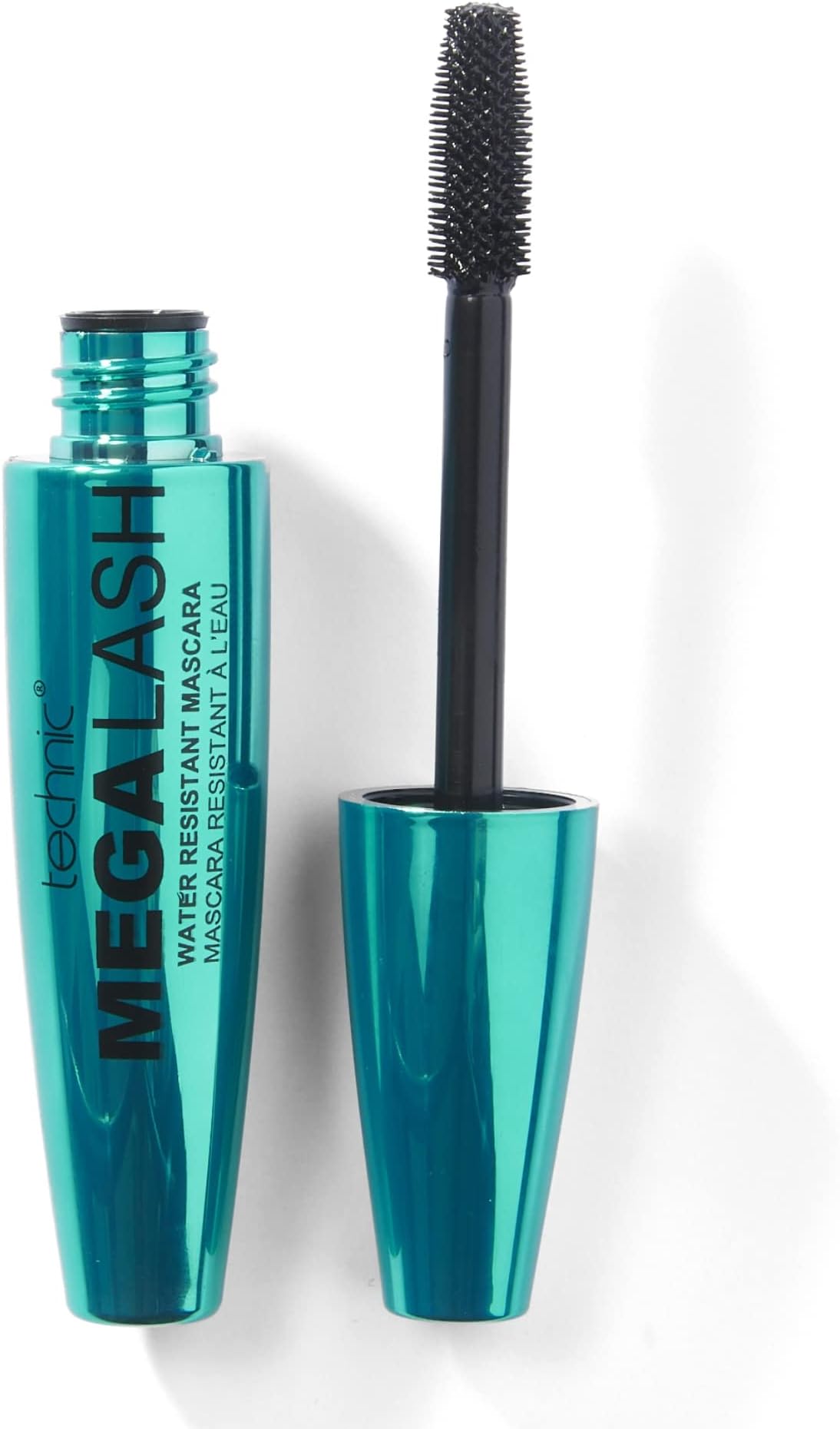 Technic Mega Lash Water Resistant Mascara - Vegan, Ultra Black, Water Resistant, Hard wearing, Smudge-Proof, Lash Building Formula For Volume Glam Lashes - 12ml