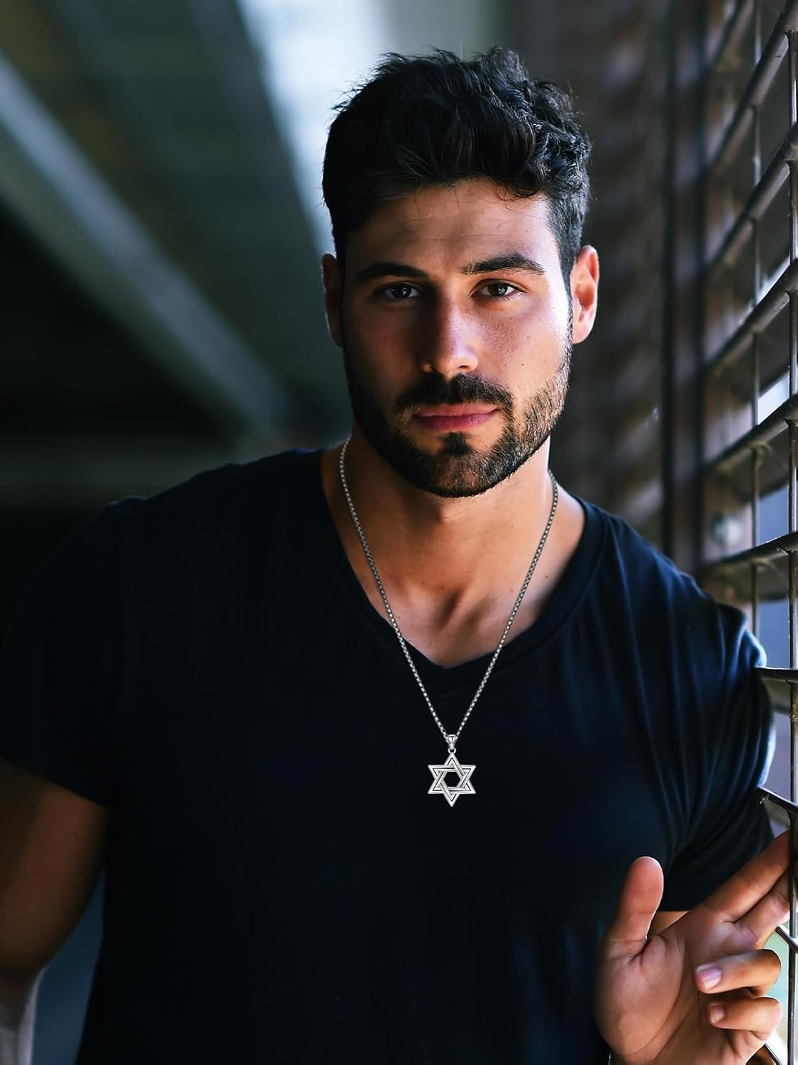 Seiyang Star of David Necklace 925 Sterling Silver Jewish Star Pendant Estrella de David Jewelry Gifts for Men(with Gift Box) - Image 6