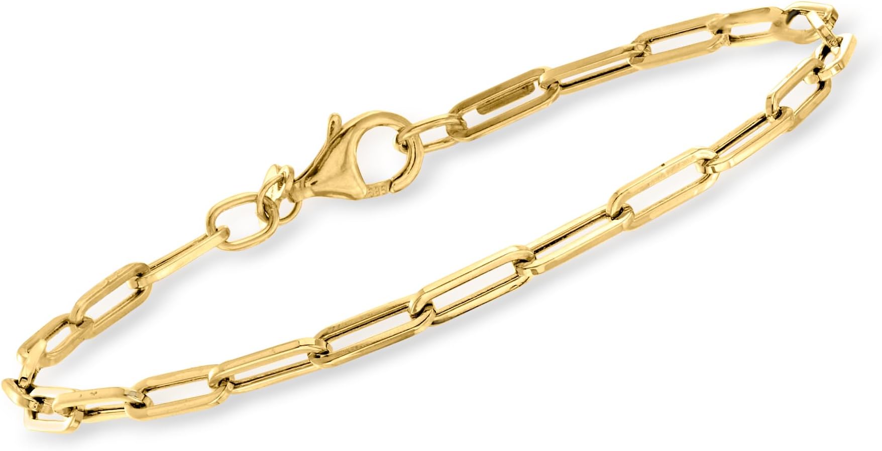 Pure Collection by Ross-Simons Italian 14kt Yellow Gold Paper Clip Link Bracelet