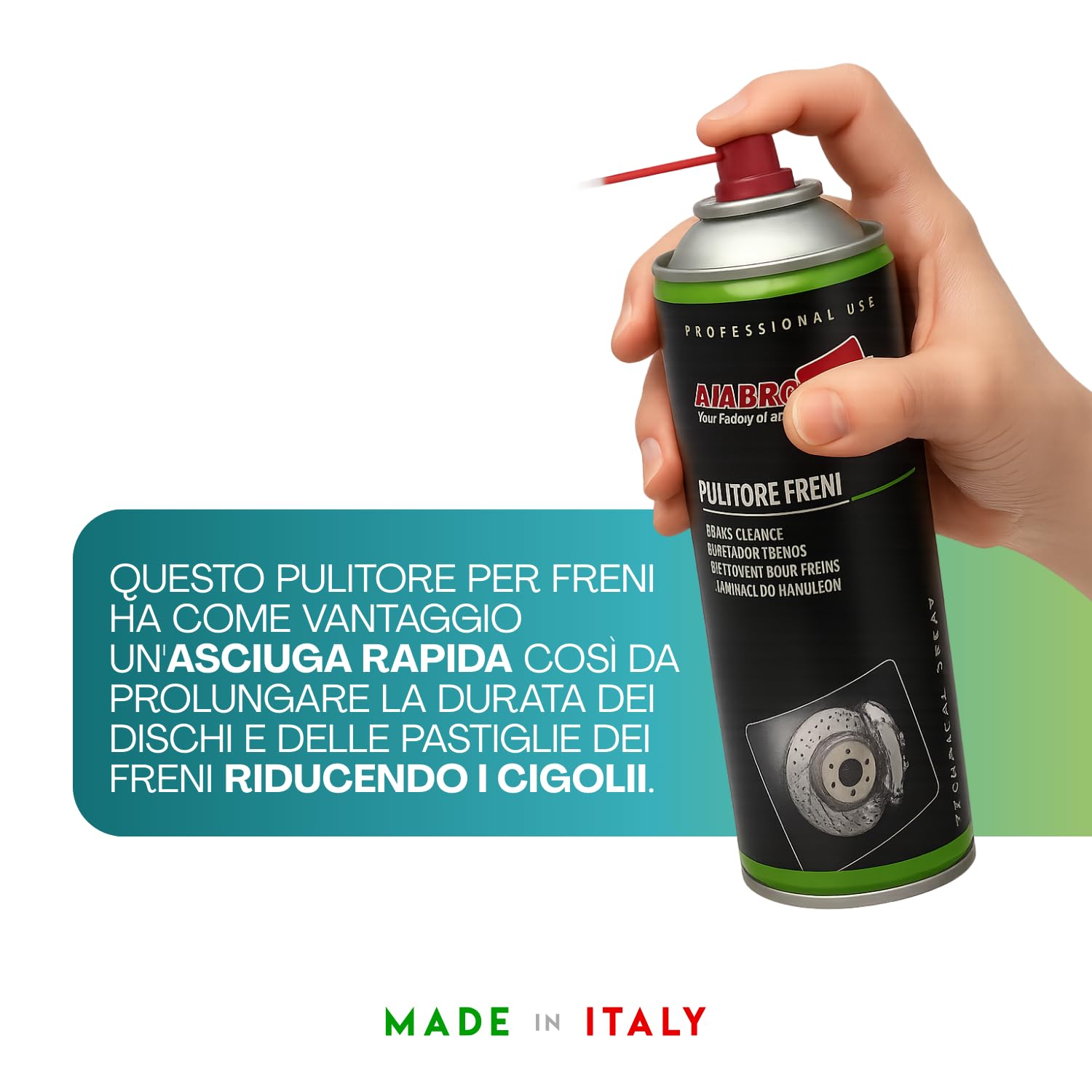4 X Spray Pulitore Freni 500 Ml (totale 2L) - Schnelltrocknend - Lackierladen