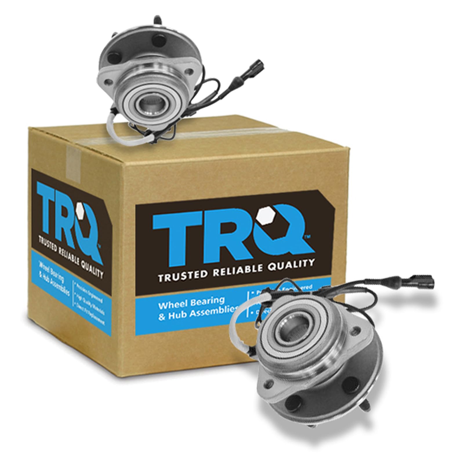 TRQ Front Driver and Passenger Side Wheel Bearing and Hub Assembly Set 2