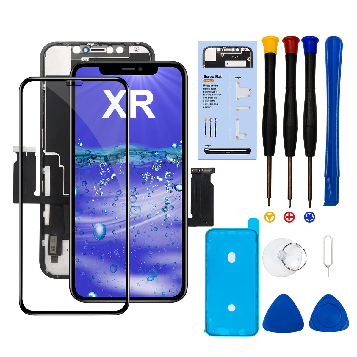 Amazon.co.jp: Tearue for iPhone XR 液晶パネル,XR フロントパネル 