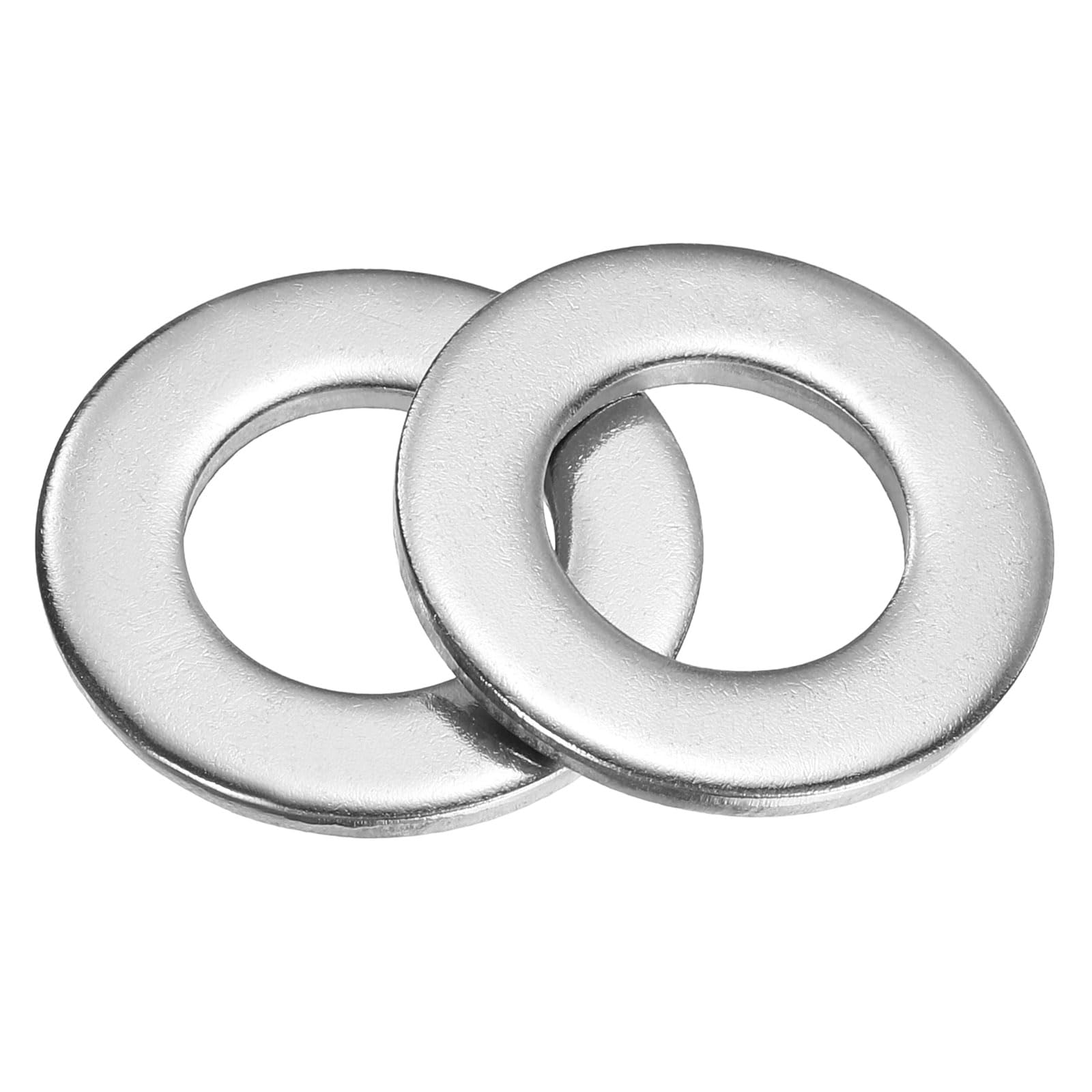 sourcing map 15Pcs Flat Washers, M14x28x2.5mm 304 Stainless Steel Washer Flat for Screws Bolts, Automotive, Construction, Industrial, Silver Tone