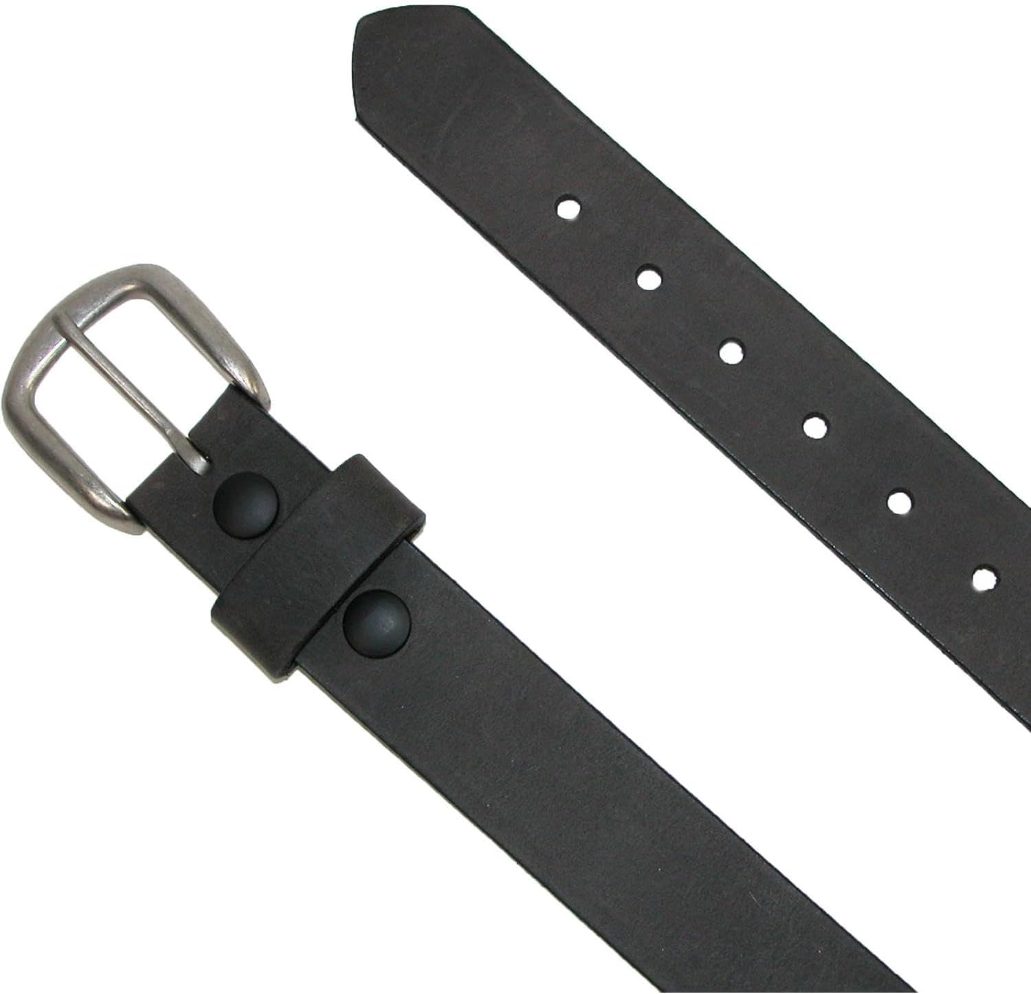 Boston Leather Men's Big & Tall Oil Tanned Pull Up Leather Removable Buckle Belt, 60, Black - Image 4