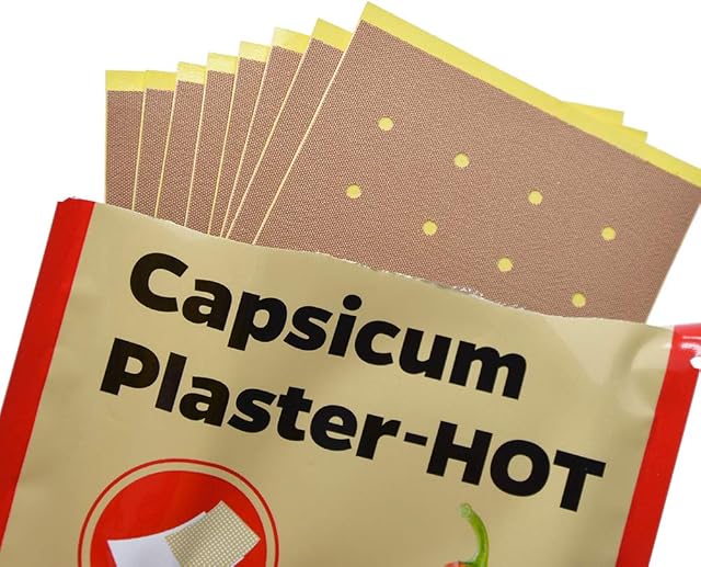 Kooshy 40 Pieces Pain Relief Patch Chinese Medicinal Paprika Plasters for Joints Porous Chilli Patch Hot Capsicum Pain Relieving Patches for Neck