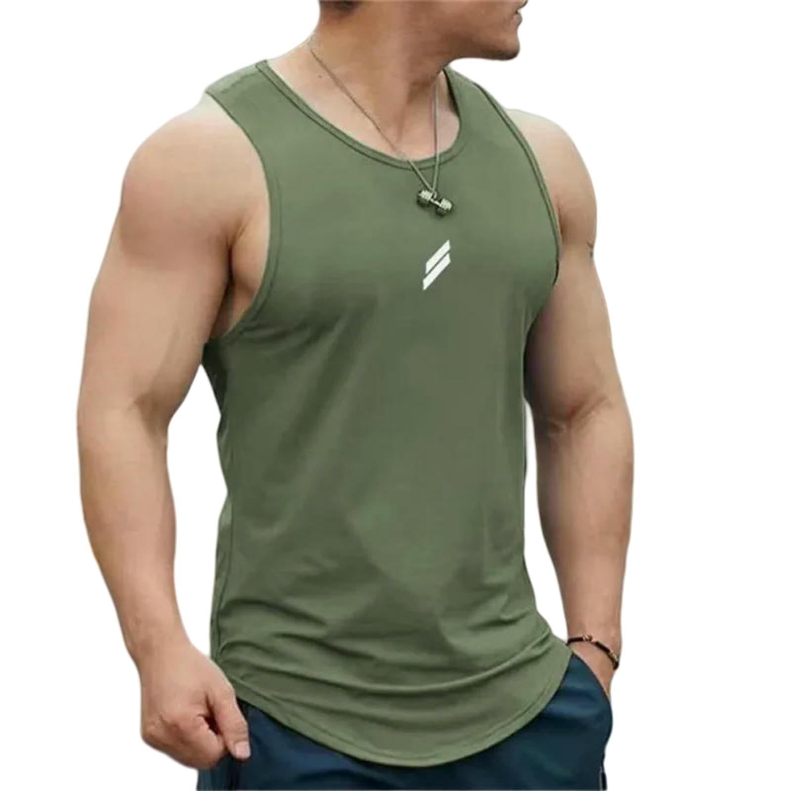 Kamizelka fitness na lato, męska tank top casualowy okrągły dekolt siateczka koszulka sportowa top fitness top bez rękawów kamizelka szybkoschnąca niebieska XXL