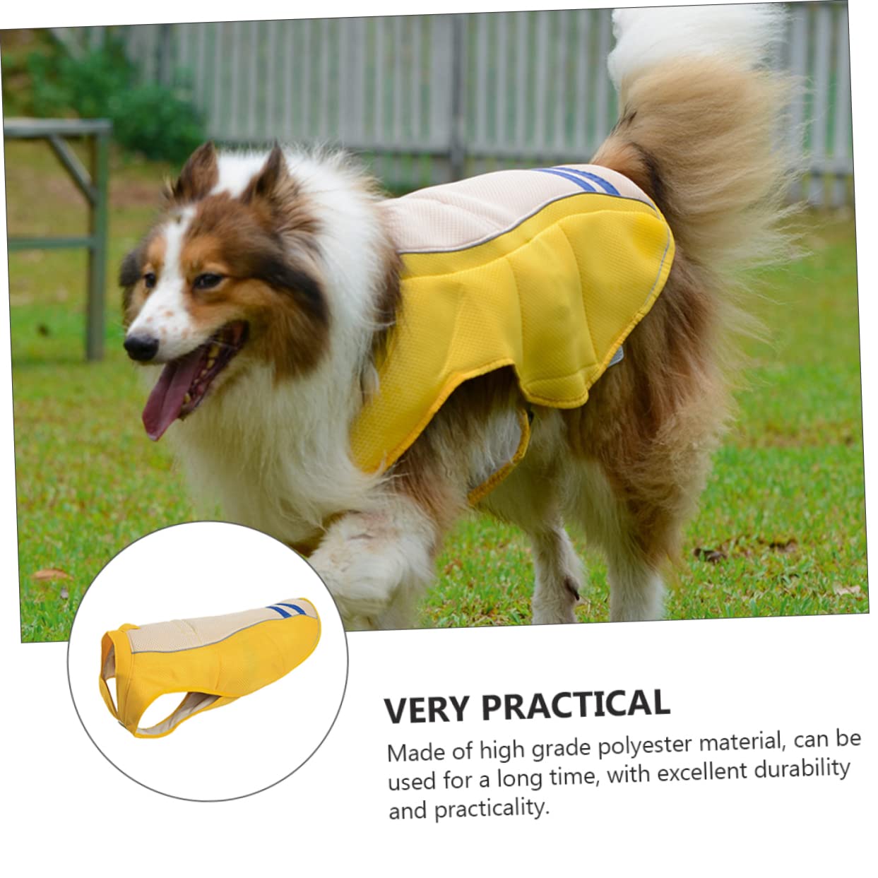 VANZACK Gilet Rafraîchissant pour Chien Combinaison pour Animaux De Compagnie Gilet Respirant Protection Solaire