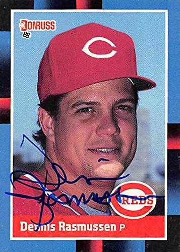 Sports Memorabilia Autograph Warehouse 301971 Dennis Rasmussen Autographed Baseball Card - Cincinnati Reds 1988 Donruss No. 575