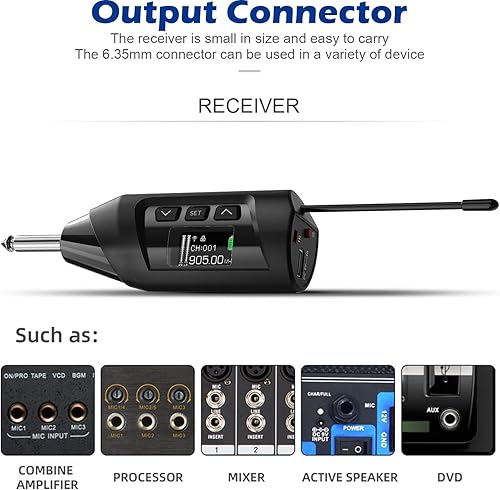Miniatura 17 de Micrófono de saxofón, condensador inalámbrico, cuello de cisne, sistema de grabación y grabación con clip para instrumentos de latón