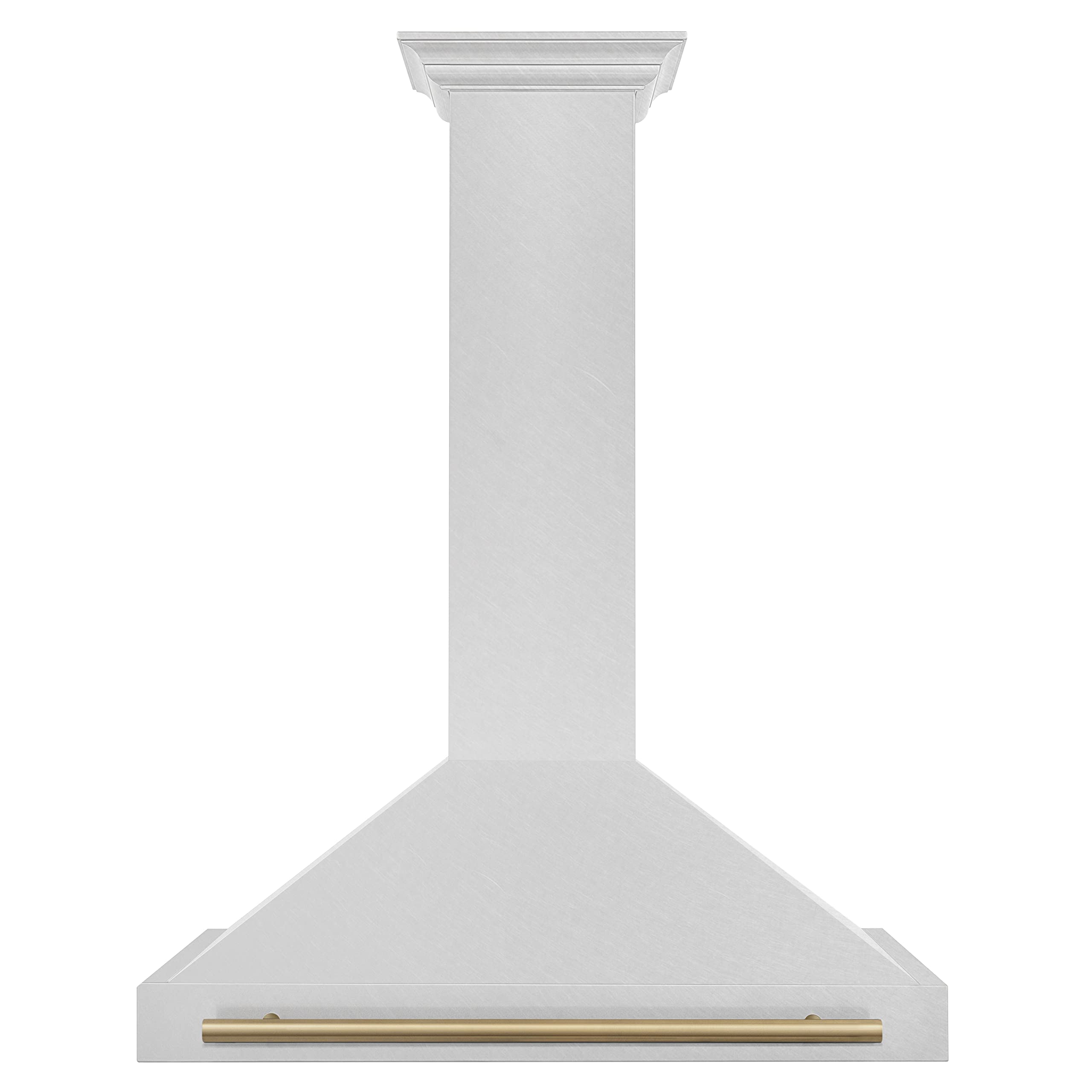 ZLINE Autograph Edition 36 in. Convertible Satin Stainless Steel Wall Mount Range Hood with Champagne Bronze Handle KB4SNZ-36-CB