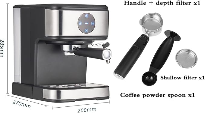 Cafetera Automática de Espresso 20 Bar, Control de Temperatura 92°C, 1.2L miniatura 2