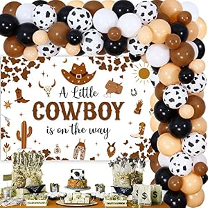 JOYMEMO Cowboy Baby Dusche Ballongirlande Kit