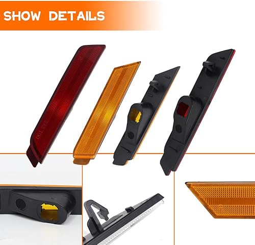 Miniatura 7 de Para 2010 2011 2012 2013 2014 2015 Chevrolet Camaro parachoques delantero luces marcador lateral blanco completo lámparas ahumadas lente