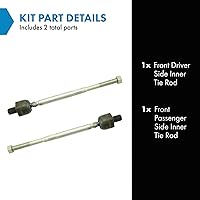 Vista 216 de TRQ Juego de barras de acoplamiento delanteras y exteriores de 2 piezas compatibles con Chevrolet Cruze Volt 2016-2019