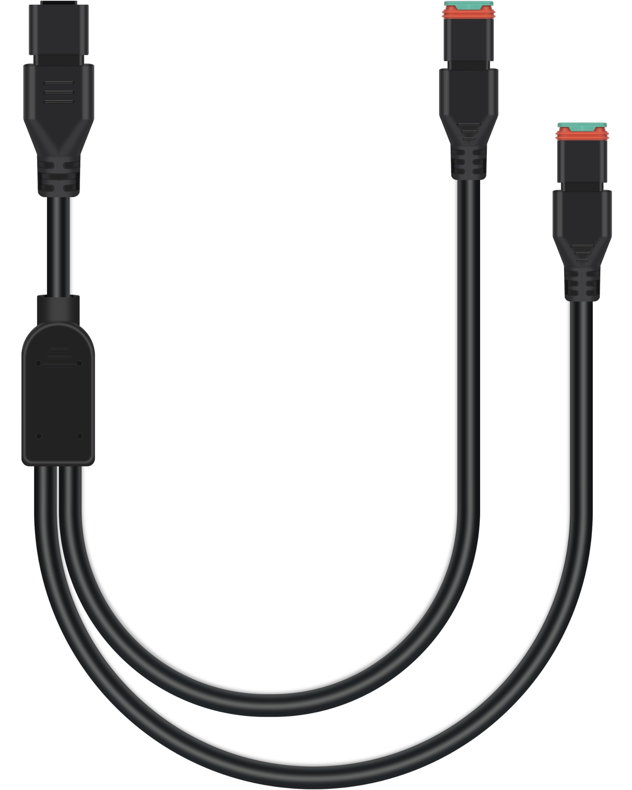 1Pcs 2 in 1 2ft Universal Splitters Deutsch DT DTP Adapters Wiring Harness Extension Kit,2Pin Plug and Play DT Connector for LED Light Bar LED Pod Fog Lights Driving Light Cubes Work Light