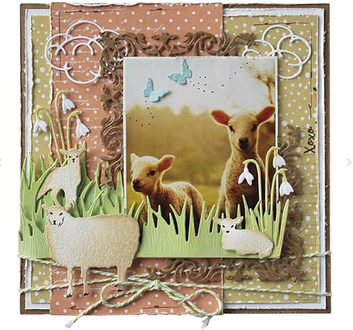 Miniatura 5 de Troqueles de corte de césped verde de metal troquelado para bricolaje álbum de recortes de papel decorativo para manualidades de tarjetas