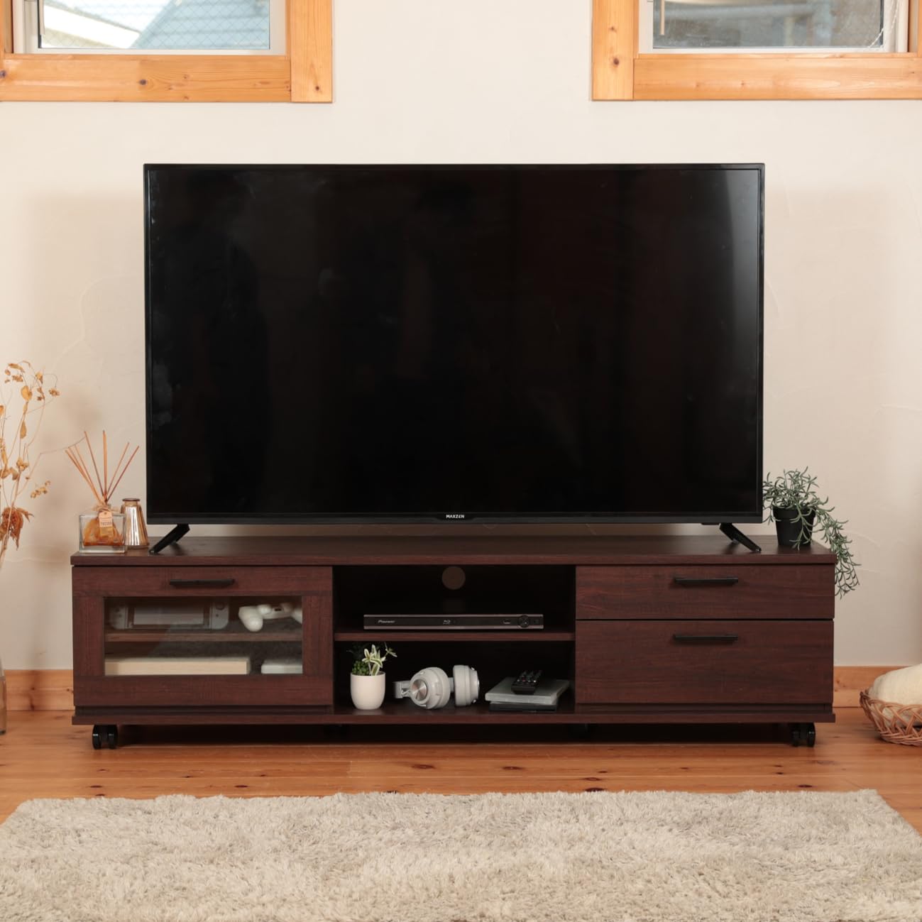 Amazon｜MAXZEN テレビ台 50型対応 55型対応 ローボード テレビボード 