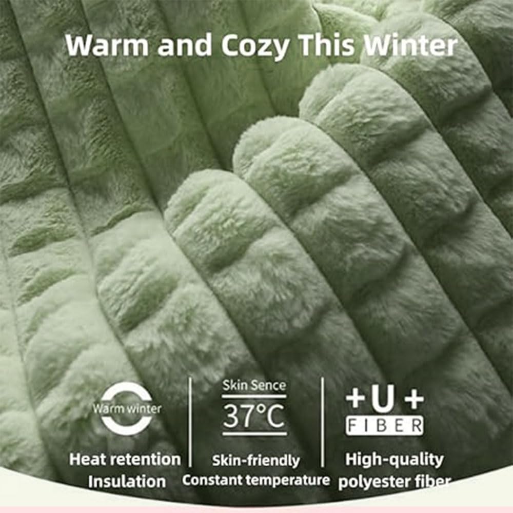 Soft Plush Steering Wheel Cover with Fuzzy Bowknot Design Anti Slip and Thermal Insulation for Women Universal Car Accessory for Diverse Cars (Green)