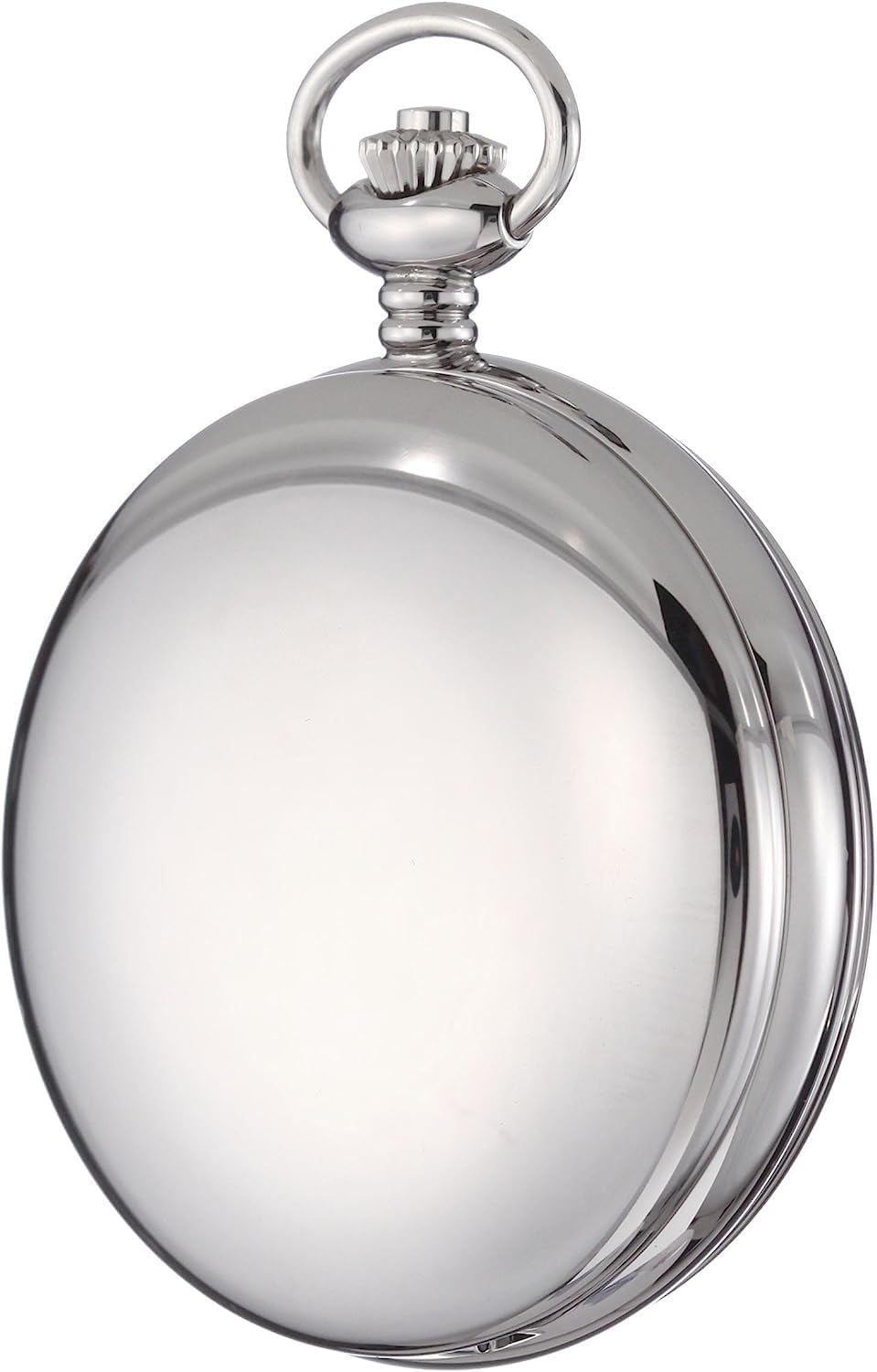 Charles-Hubert, Paris 3907-WR Premium Collection Stainless Steel Polished Finish Double Hunter Case Mechanical Pocket Watch