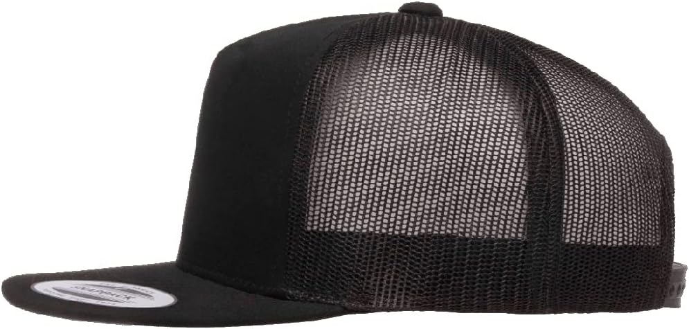 Yupoong 5-Panel YP Classic Trucker Cap | High Profile Flat Visor Snapback | OSFM | Bulk Packs Available - Image 4