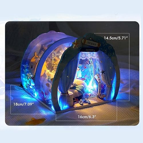 Miniatura 2 de EMUKOEP Modelo 3D Casa de Muñecas DIY Muebles Miniatura Ocean Room Kit
