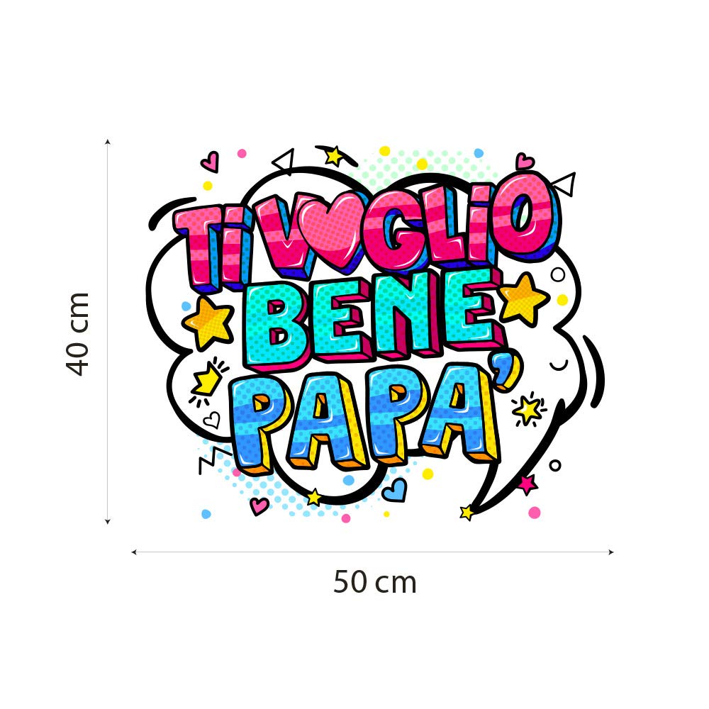 Adesivo per vetrine festa del papà CILINDRO E PAPILLON - Vetrofania
