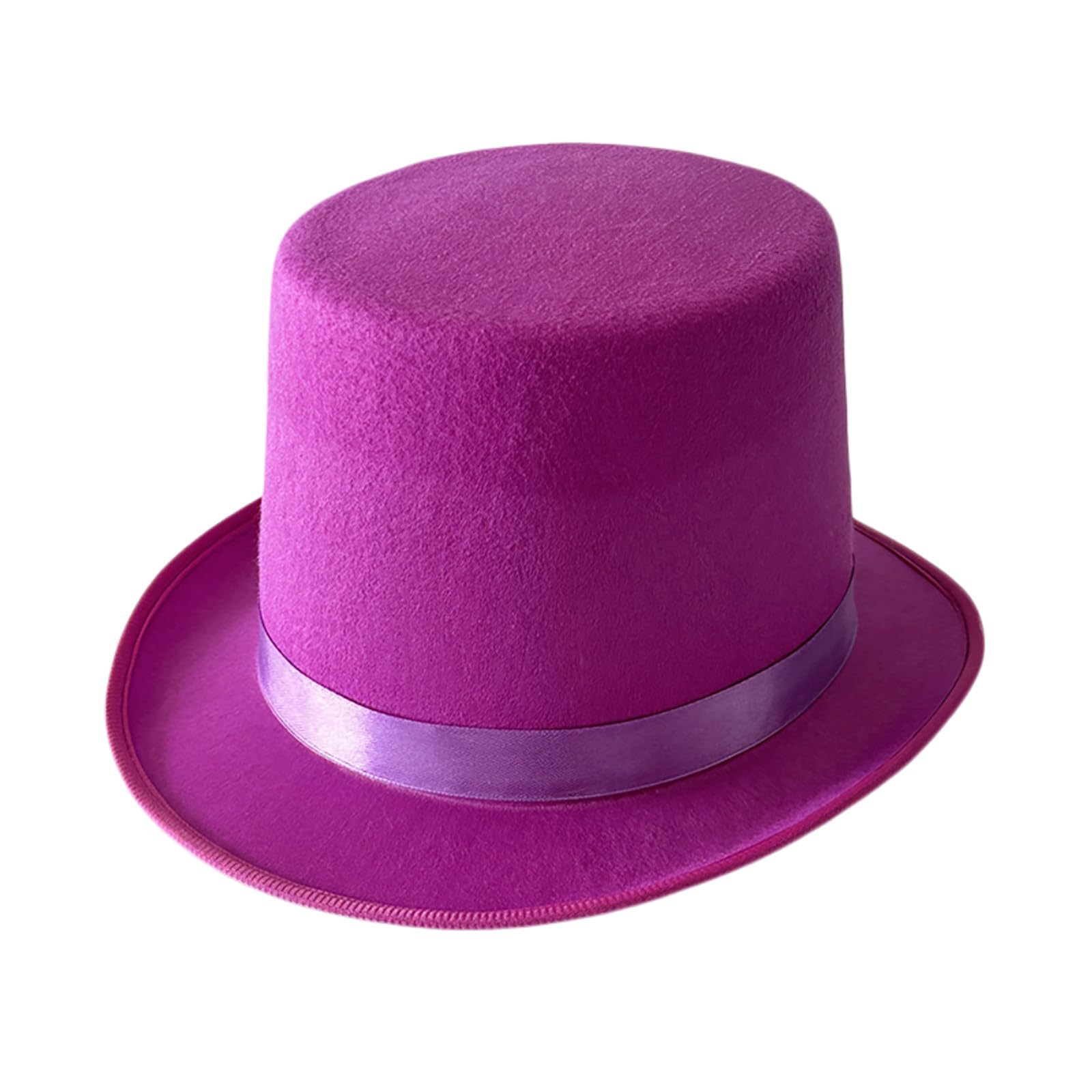 2026 Bucket Hat Suitable for Party Performances Prop Hats Stage Top Casual Style Cosplay for Spring Outdoor (L) Hot Pink