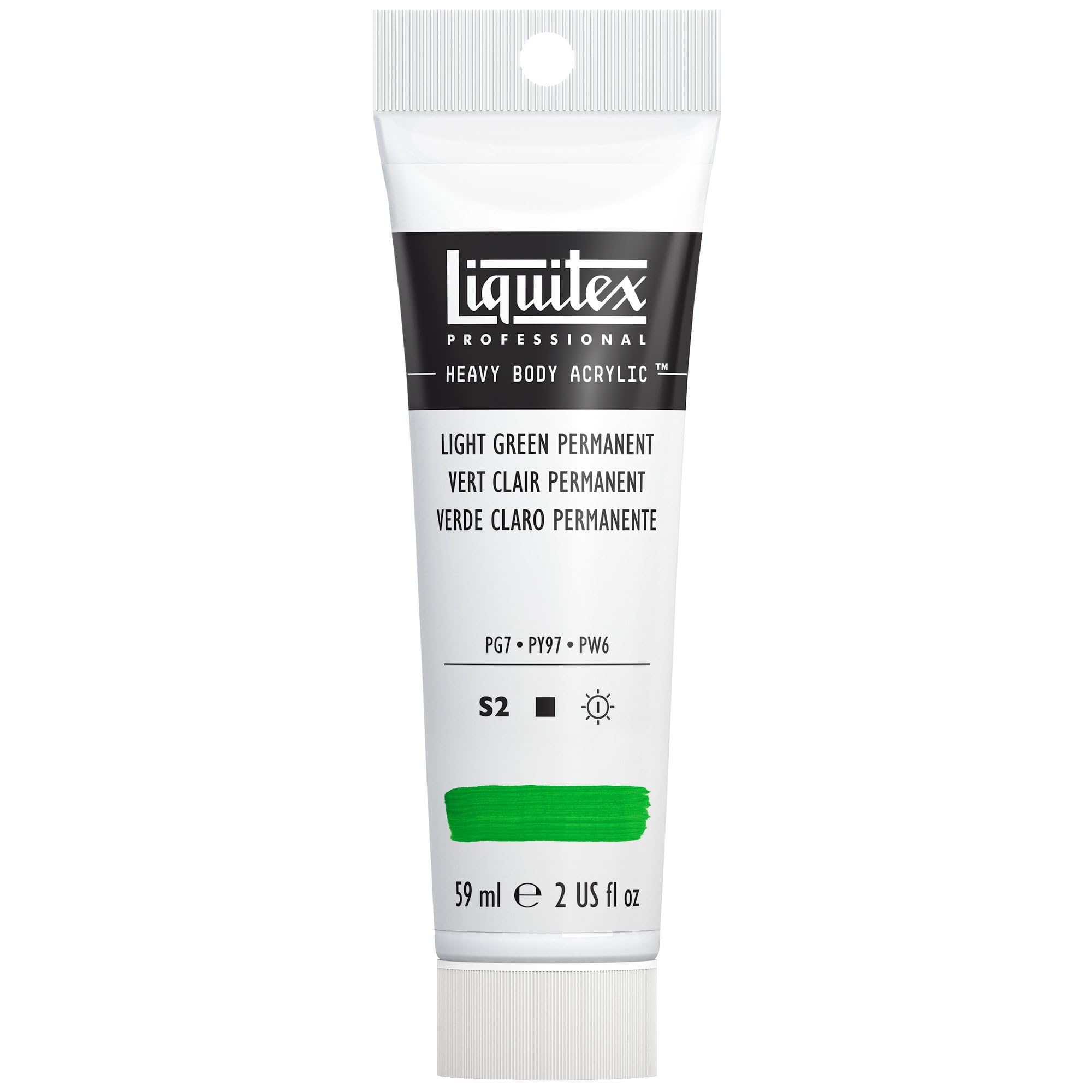 Liquitex 1045312 Professional Heavy Body Acrylfarbe in Künstlerqualität mit ausgezeichneter Lichtechtheit in buttriger Konsistenz, 59ml Tube - Hellgrün permanent