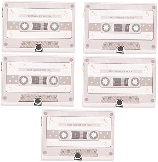 Hemobllo 5Pcs Aniversário Cates Todos Os Cartões De Formatura Gravação De Voz Você Dispositivo De Saudação Personalizado Branco Uma Fita De Gravação De Casta Férias Gravável Falando