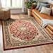 Well Woven Barclay Medallion Kashan Red Traditional Area Rug 5'3" X 7'3"